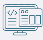 Modern web development and SEO strategies on a computer screen.