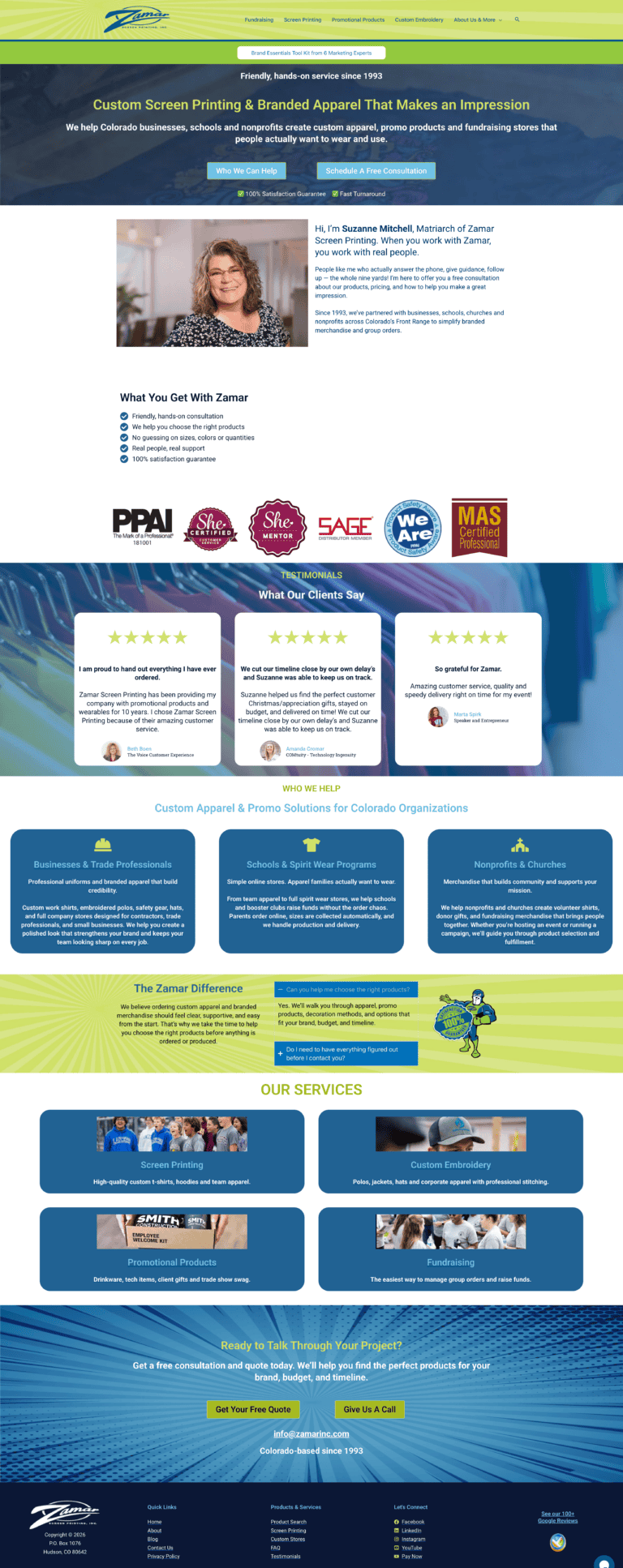 Custom web design and SEO services for service-based businesses in Denver.